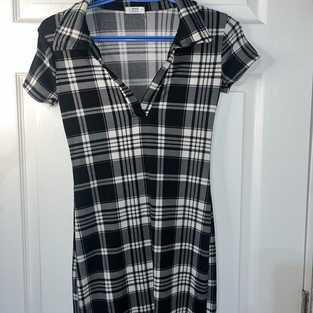 Ardene Black and White Plaid Dress